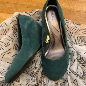 Merona Teal Wedge Pumps